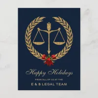 Simple Attorney Christmas Holiday Postcard