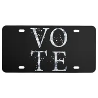 Rustic Blue Go Vote License Plate