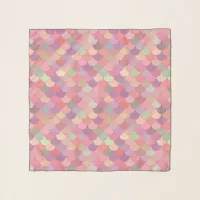 Mermaid Tail Pink Geometric Scales Scarf