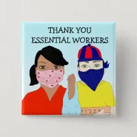 Thank you Essential Workers Button