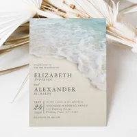 Elegant Ocean Beach Summer Wedding Invitation