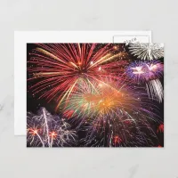 Fireworks Finale Patriotic & New Year's Holidays Postcard