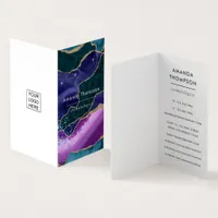 Galaxy Agate Stone Business Card