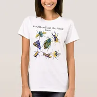 Funny Chic Elegant Entomology Insect Lover T-Shirt