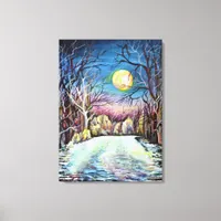 Silent Night in Sweden Canvas Print