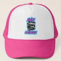 Binge Watcher VHS Vintage Slogan Trucker Hat