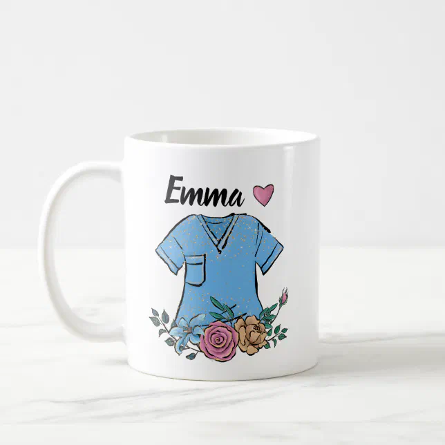 Personalised nurse mug with name Thank you gift