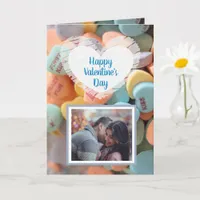 Happy Valentine's Day Candy Hearts Photo Card