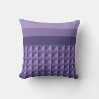 Abstract Geometric Pattern with Purple Stripes Throw Pillow