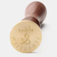 Ampersand Minimalist Couple Monogram Names Wedding Wax Seal Stamp