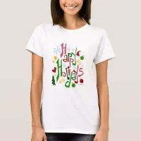 Cute Happy Holidays Design T-Shirt