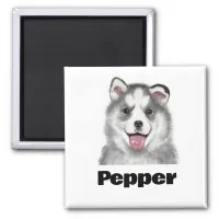 Siberian Huskies Cute Pet Watercolor Dog Magnet