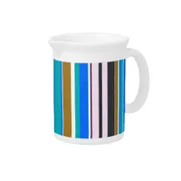 Trendy Modern Stripes Beverage Pitcher