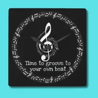 Brother's Christmas Music Note Wall Clock Musician