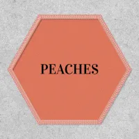 Peach Personalized Dog Cat Pet Name Patch