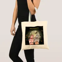 Halloween Gnomes Full Moon Family Trick or Treat Tote Bag