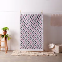 Geometric Chevron Pattern Fabric