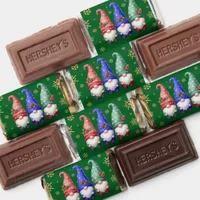 Festive Trio of Christmas Gnomes with Snowflakes Hershey's Miniatures