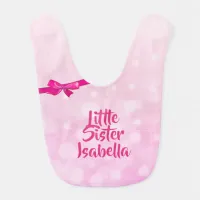 Pretty Pink Bows Personalized Baby Girl Bib