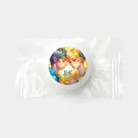 Anime Boy and Girl Floral Couple Personalized Life Saver® Mints