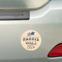 Kamala Harris and Tim Walz 2024 Car Magnet