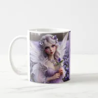 Beautiful February Fairy in Violets Coffee Mug