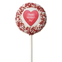 Valentine's Day Red Hearts Personalized  Chocolate Covered Oreo Pop