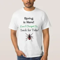 Check for Ticks Lyme Disease Awareness T-Shirt