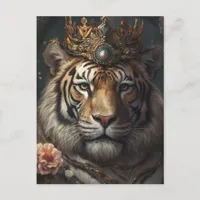 Cute Tiger in a Crown  Postcard