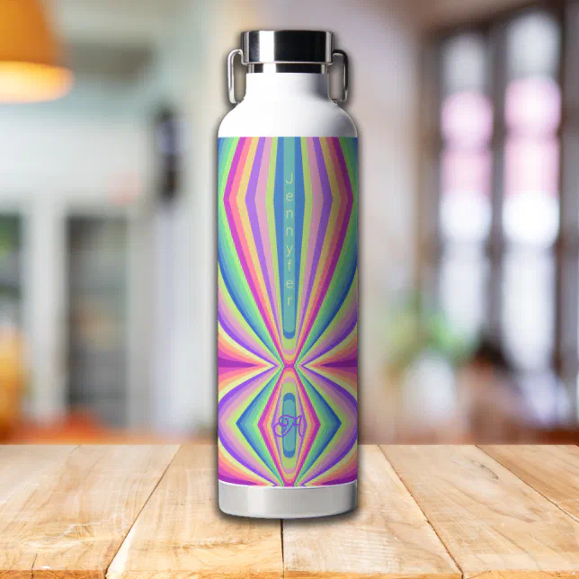 Colorful groovy 70’s retro Water Bottle