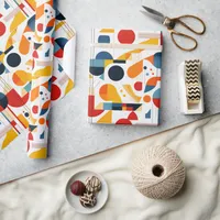 Bauhaus Geometric Abstract Pattern#5 ID1068 Wrapping Paper