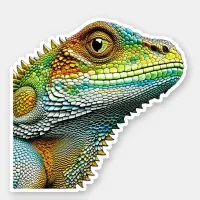 Cool Looking Lizard AI Art Sticker