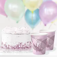 Sparkling Swirls Sweet Sixteen Orchid Pink ID652 Paper Cups