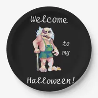 Funny Halloween Scandinavian Ogre Troll Paper Plates