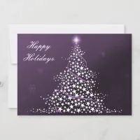 purple Business Holiday Flat cards