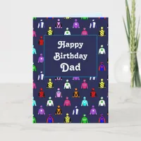 Happy Birthday Dad Horse Racing Card