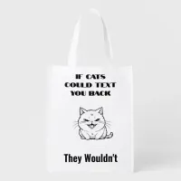 If Cats Could Text Mug Grocery Bag
