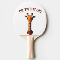 Isometric Giraffe Ping Pong Paddle