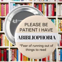 Book mad Abibliophobia bookworm reading books Button