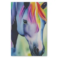 A Horse in Fun Colors Decoupage Tissue Paper