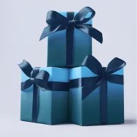 Modern Sky and Ocean Blue Ombre Wrapping Paper