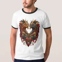 Enchanted Dragon Stain Glass Design T-Shirt