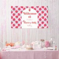 Strawberry 1st Birthday Party Berry First Welcome Banner