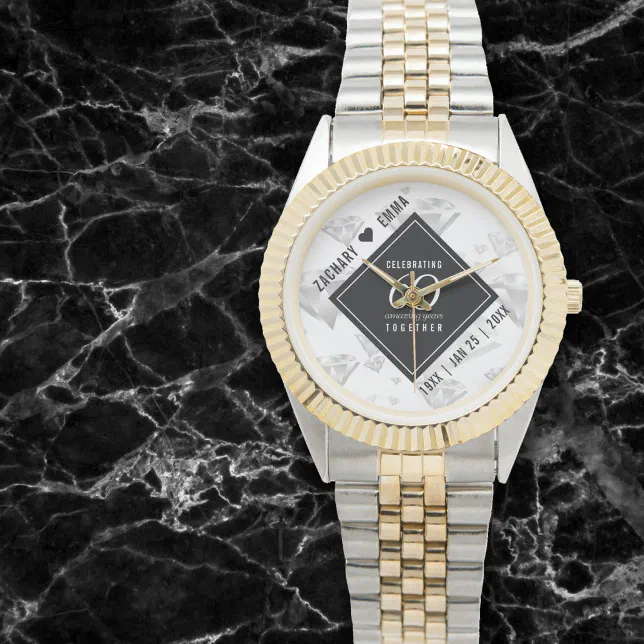 Elegant 60th Diamond Wedding Anniversary Watch