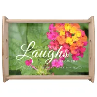 Emerson Beautiful Floral Quote Serving Tray