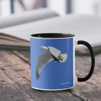 Breathtaking Ring-Billed Gull Shorebird in Flight Mug