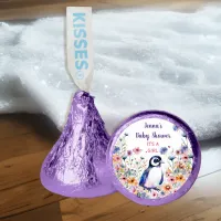 Baby Penguin in Flowers It's a Girl | Baby Shower Hershey®'s Kisses®