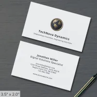 Tech-Inspired Business Card with Globe Logo