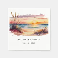 Rustic Sunset Beach  Napkins