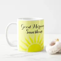 Bright Yellow "Good Morning Sunshine" | Yellow Sun Coffee Mug